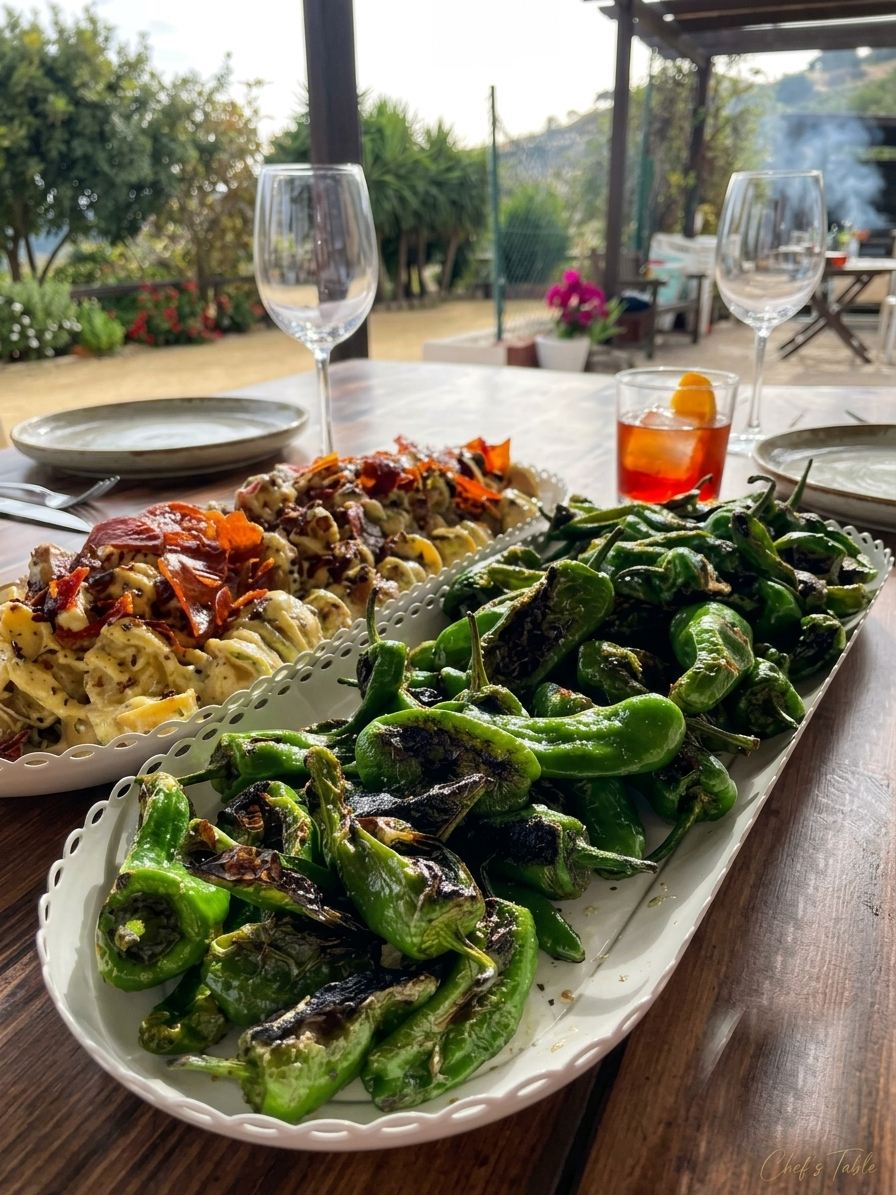A grilled sharing platter served alfresco
